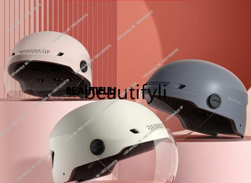 [New product] NIU car helmet 3C certified, light and breathable, men's and women's battery car helmet adjustable