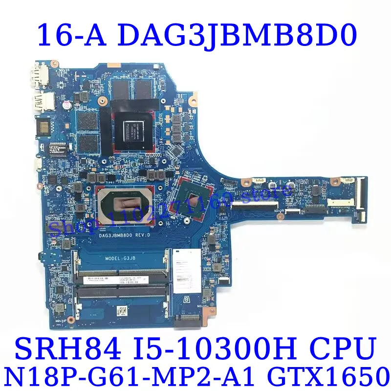 M02035-001 M02035-601 For HP 16-A With I5-10300H/I7-10750H CPU DAG3JBMB8D0 Laptop Motherboard GTX1650/GTX1650TI 100% Tested Good