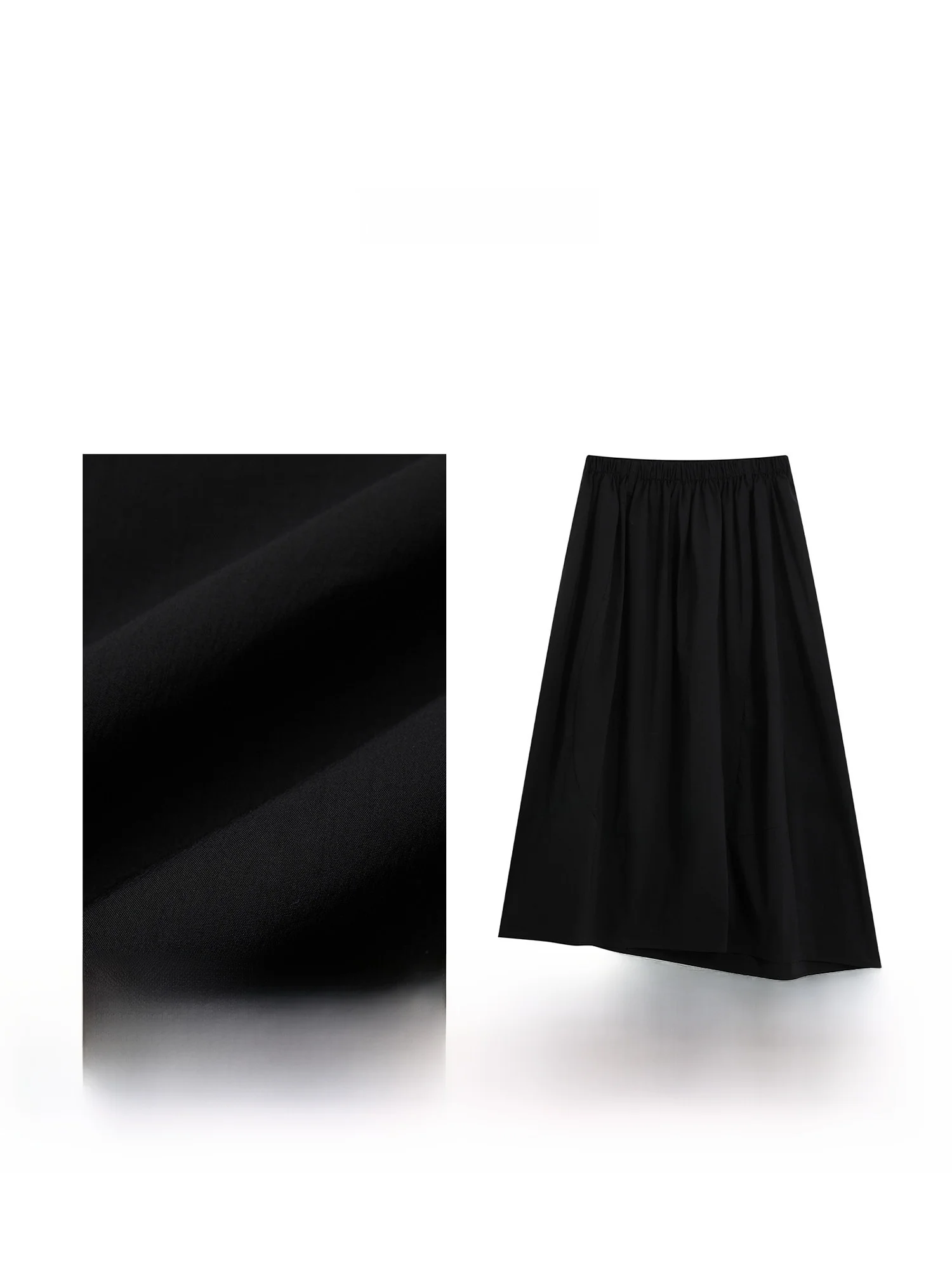 

LUMIEN High Waist Cotton Silk Waed Crepe f Skirt Women Summer Bla Fi Tail Skirt Asymmetrical Commute Pure Color