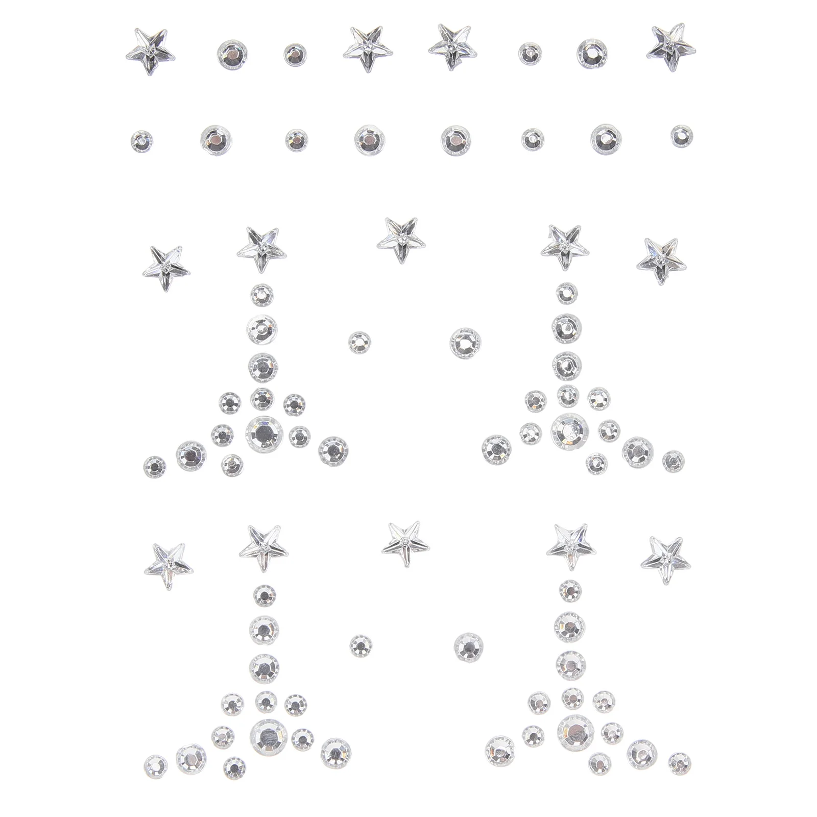 Face Jewels Self Adhesive Rhinestone Stickers Gems Rhinestones Gemstone Fairy Jeweled Hair Clips Plastic Body