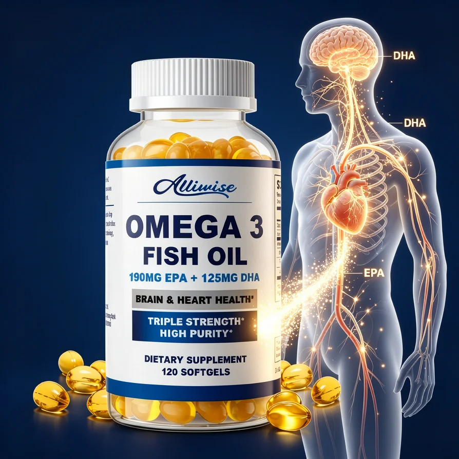 

Капсулы Alliwise Omega 3 с рыбьим маслом помогают мозгу и сердечно-сосудистой системе, облегчают усталость глаз, улучшают познавательные способности и способствуют обучению