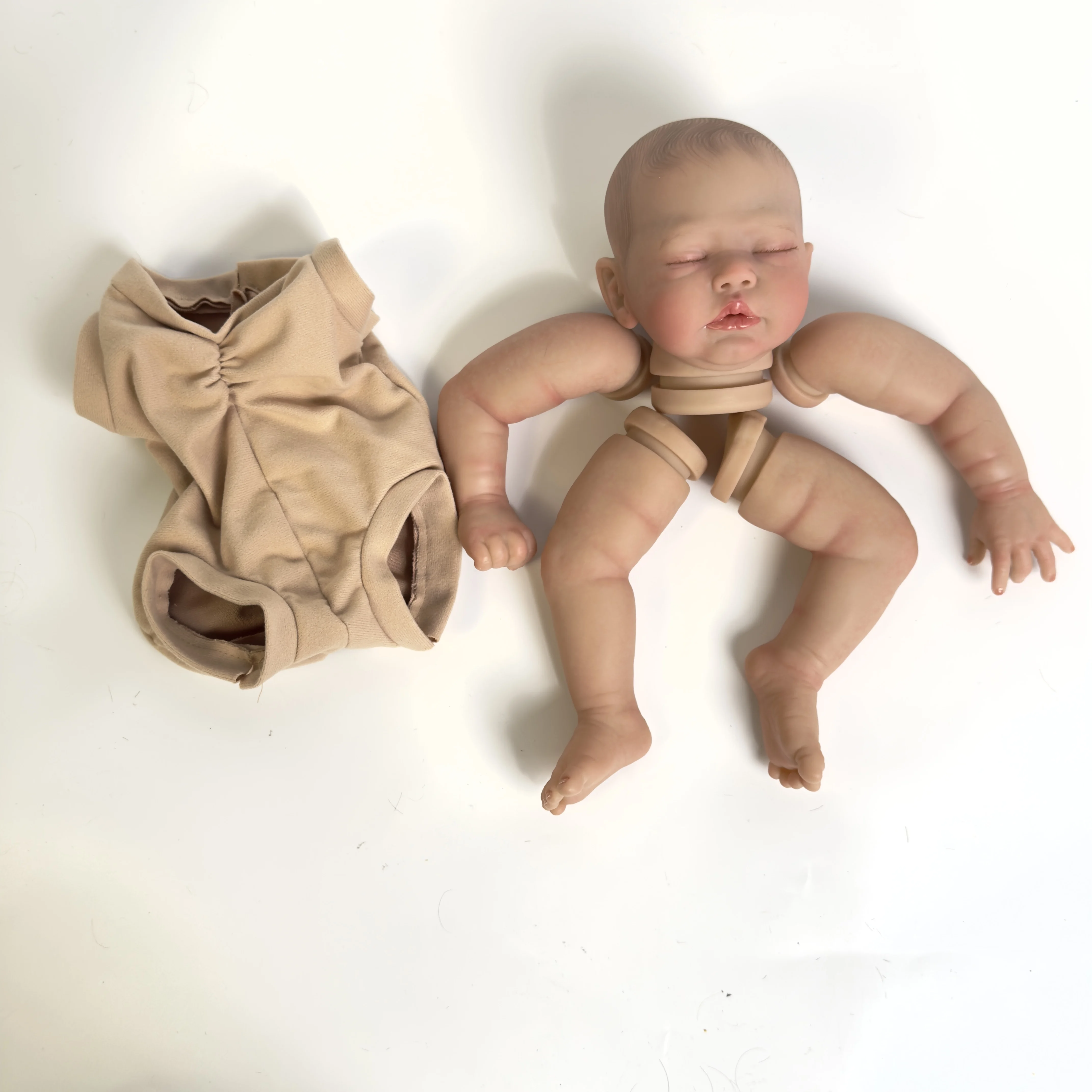 Zestaw lalek Reborn Zori, 40 cm, realistyczna lalka niemowlęcia z materiałowym korpusem, do samodzielnego malowania, dla kolekcjonerów.