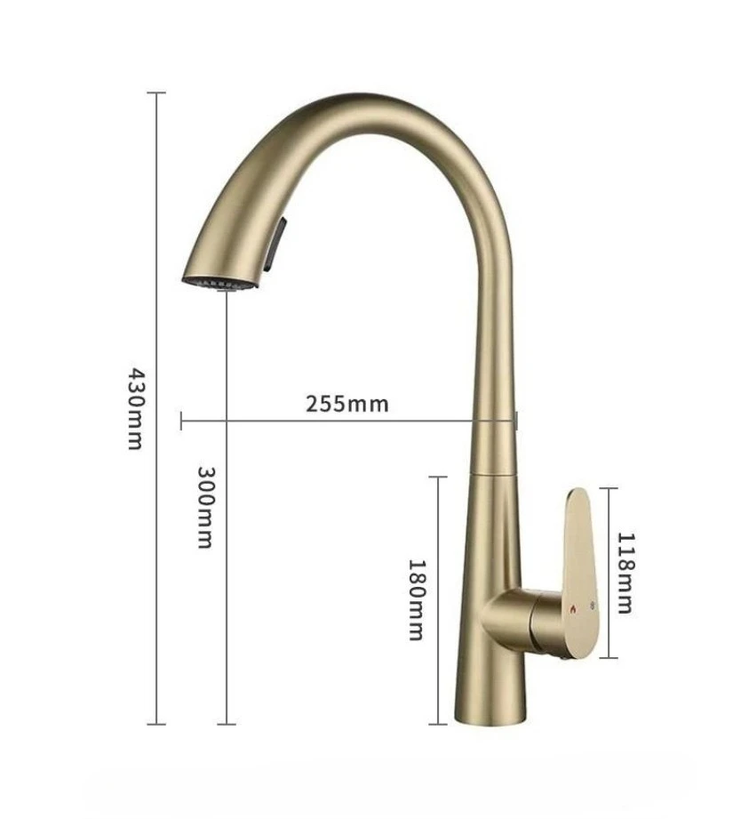 Kitchen Faucet, Cold And Hot Pull-out Universal Telescopic Hidden Faucet Kitchen accessories, stainless steel faucet kitchen