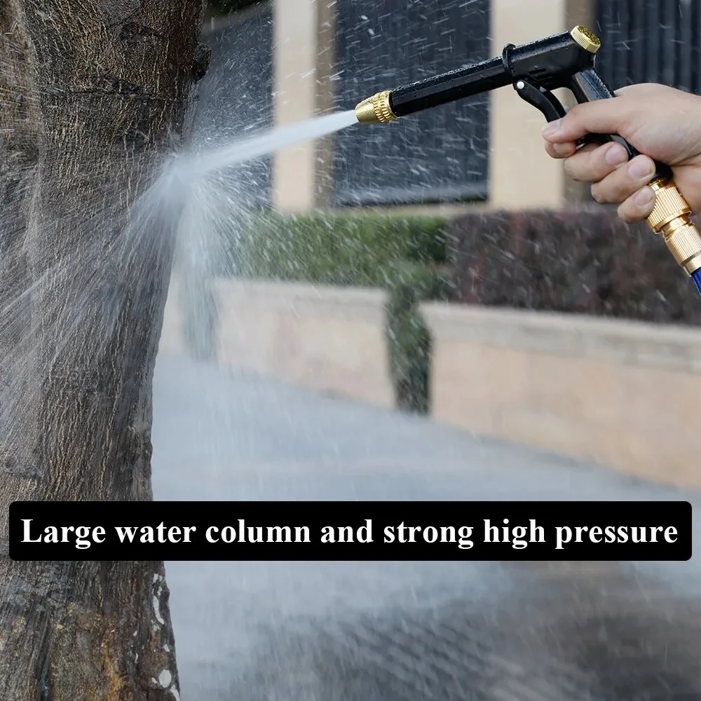 Portable High Pressure Water Gun For Cleaning Car Wash Machine Garden Watering Hose Nozzle Sprinkler Foam Water Gun Black