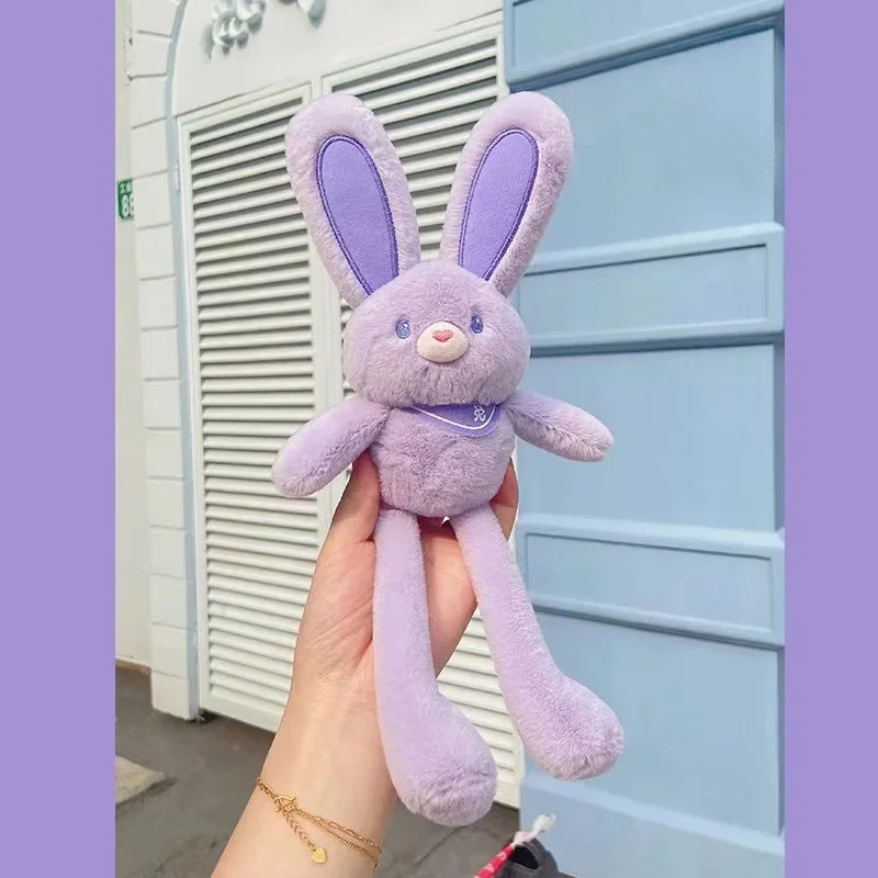 28cm Pulling Ears Rabbit Plush Toy Baby Toys Soft Bunny Doll Children Toys Gifts for Girls Keychain Plushies Toys for Children