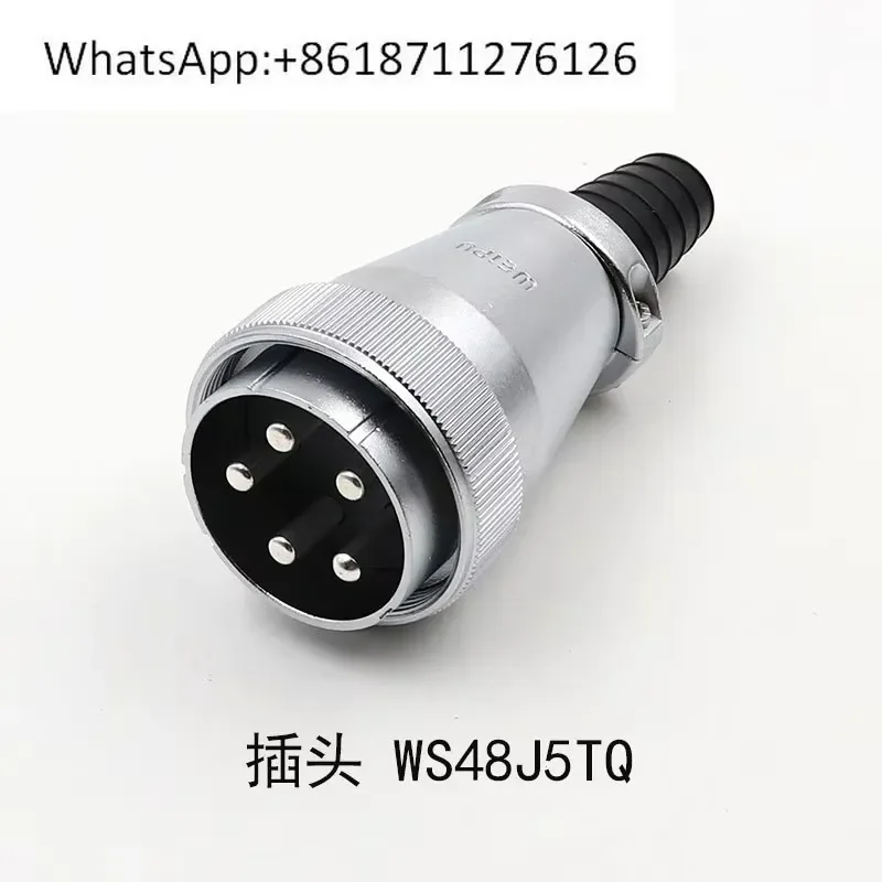 1pcs WS48 High Current Multi Core Aviation Plug Socket Connector 5 7 20 27 38 42 Pin TQ Z Square Seat Industrial Cable