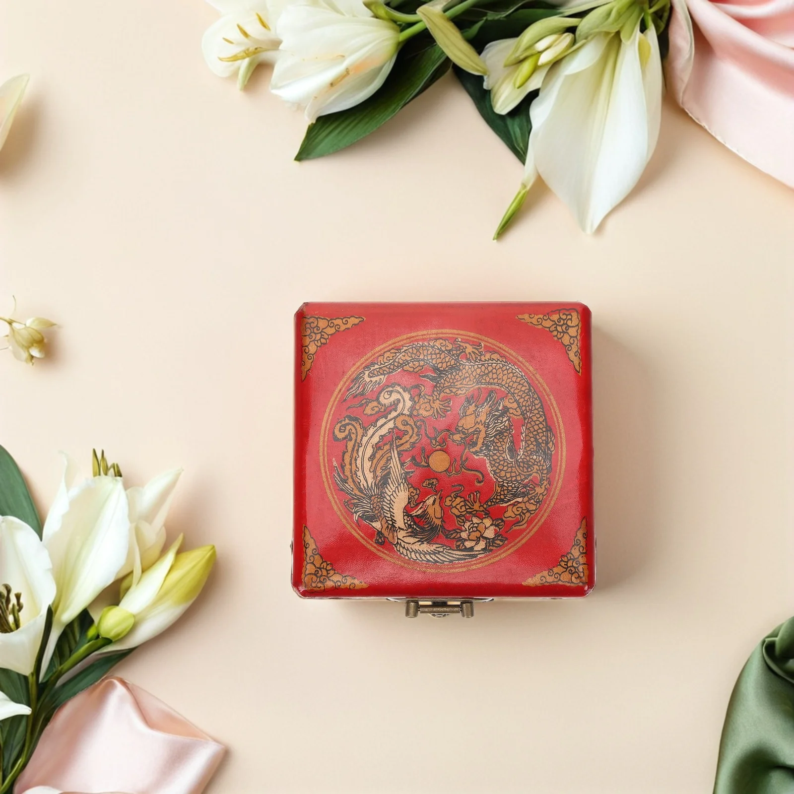 

Деревянная шкатулка для драгоценностей в китайском стиле, чехол для хранения колец, серег, ожерелий, безделушек, подарочная коробка на память для нее