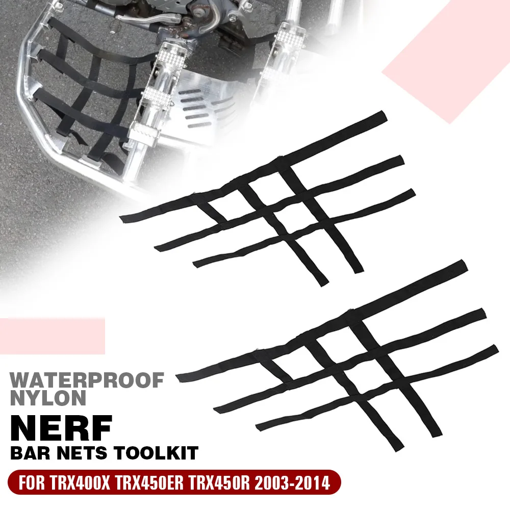 

For Honda TRX400X TRX450ER TRX450R 2003-2013 2014 Motorcycle Nerf Bar Nets Accessories For Kawasaki KFX450R Waterproof Nylon
