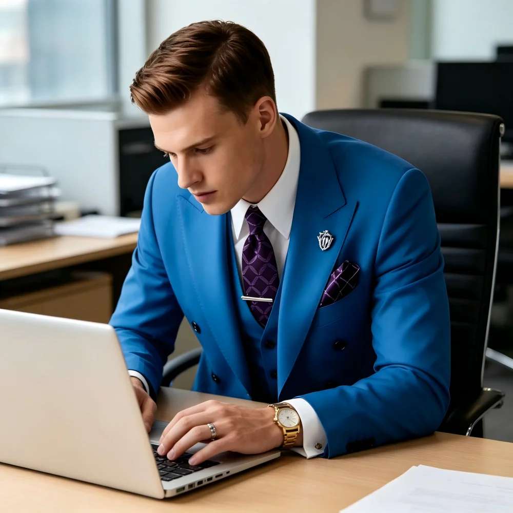 

Элегантный мужской бежевый костюм-тройка в турецком стиле (пиджак + жилет + брюки) — комплект для стройного силуэта