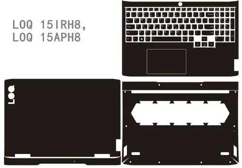 Imagen 2 del producto Para LENOVO LOQ 15AHP10 15IRX10 15IRX9 LOQ 15ARP9 15AHP9 2024 15IRH8 15APH8 pegatina de vinilo precortada para ordenador portátil Protector