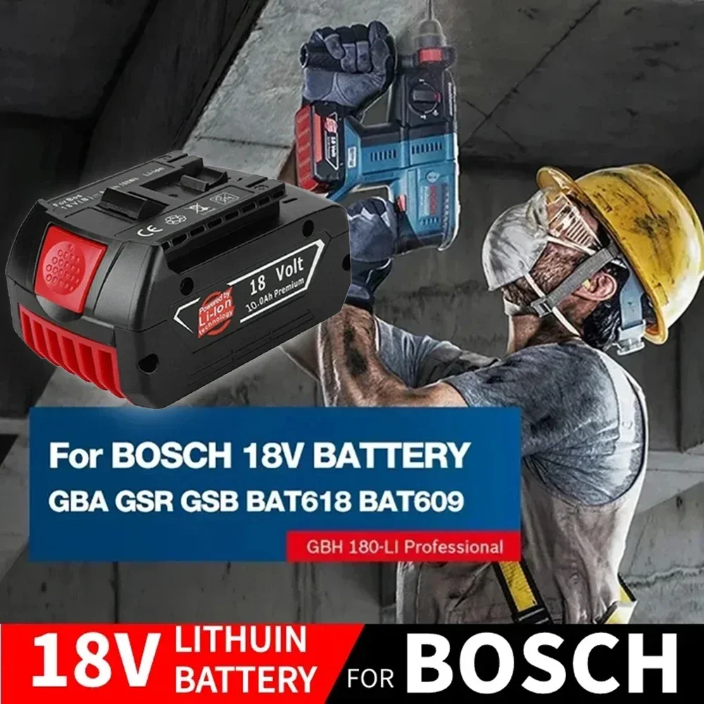 BAT610G+AL1820CV for Bosch battery professional 18V 6.0AH Li-ion battery replacement with LED & charger 14.4V-18V