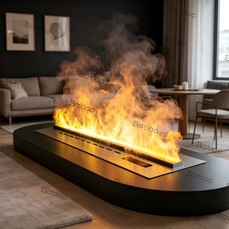 

Luxury Finish Water Vapor Fireplace Electric Mist Humidifier firebox emission Simulated Charcoal Flame for High-End Home Decor