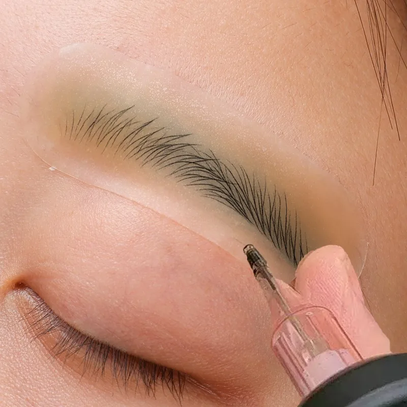 Microblading Practice Skin Silicone Eyebrow Tattoo Training Pads for PMU Artists Beginner Reusable Brow Mapping Transfer Sticker