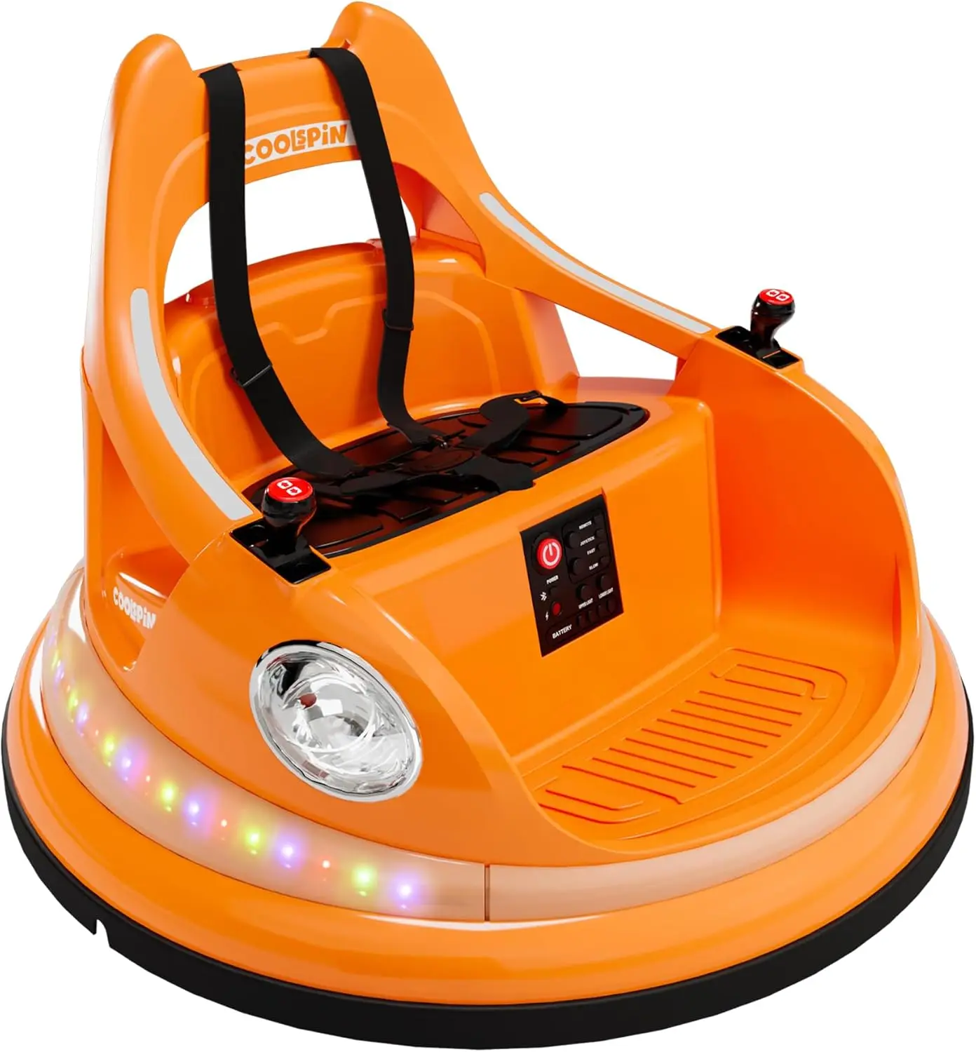 on Bumper Car for Toddlers, 12V Battery Car for Kids W/Parent Remote, 2-Speed, 2 Driving Mode, 360°Spin, Electric Bumping Car wi