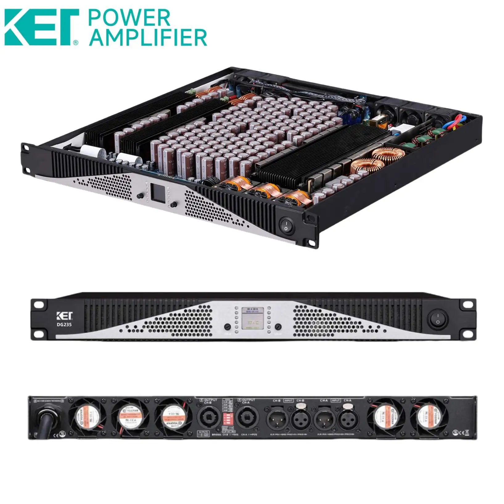 Hot Selling Amplifier Audio Power Amplifier 2 Ohm  1U Class D Power Amplifier With Low Price