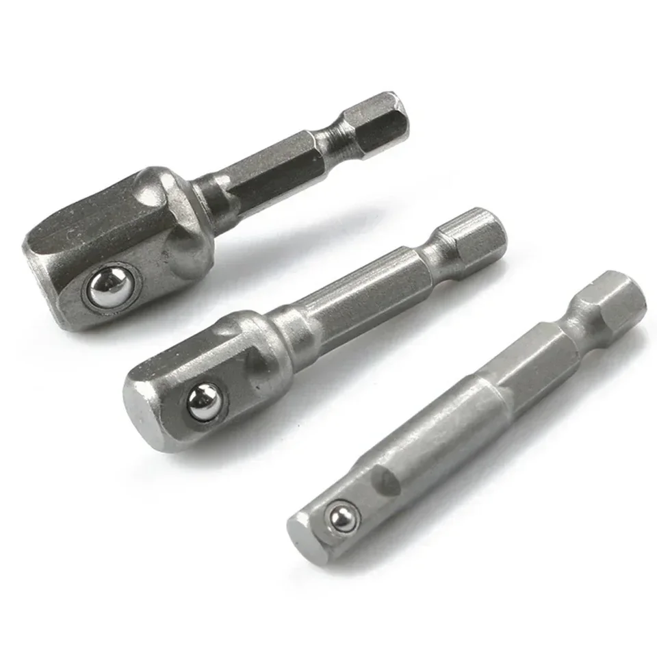 3-Pack Adjustable Drill Bit Extension Rods – 1/2", 3/8", 1/4" With Quick-Release, For Tight Spaces