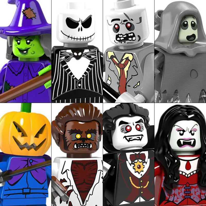 Bloques de Construcción de Calabazas de la Serie de Películas de Terror de Halloween PG8180, Figuras de Acción Mini de Pyramid Head de The Shining y Silent Hill, Juguete para Niños