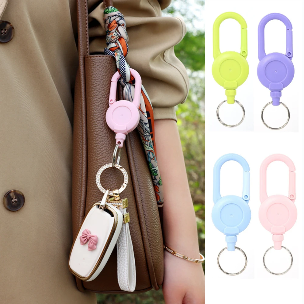 

Backpack Tactical U-shaped Carabiner Ring Easy-to-pull Buckle Keychain Retractable Simple Portable Outdoor Bag Spring Buckle