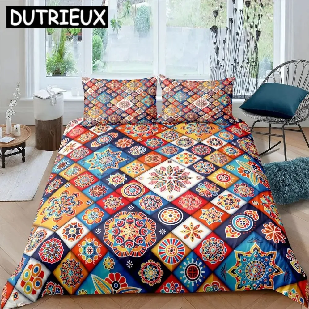 

Bohemia Style Bedding Set Fashion Mandala 3d Duvet Cover Sets Comforter Bed Linen Twin Queen King Single Size Gift Modern Flower