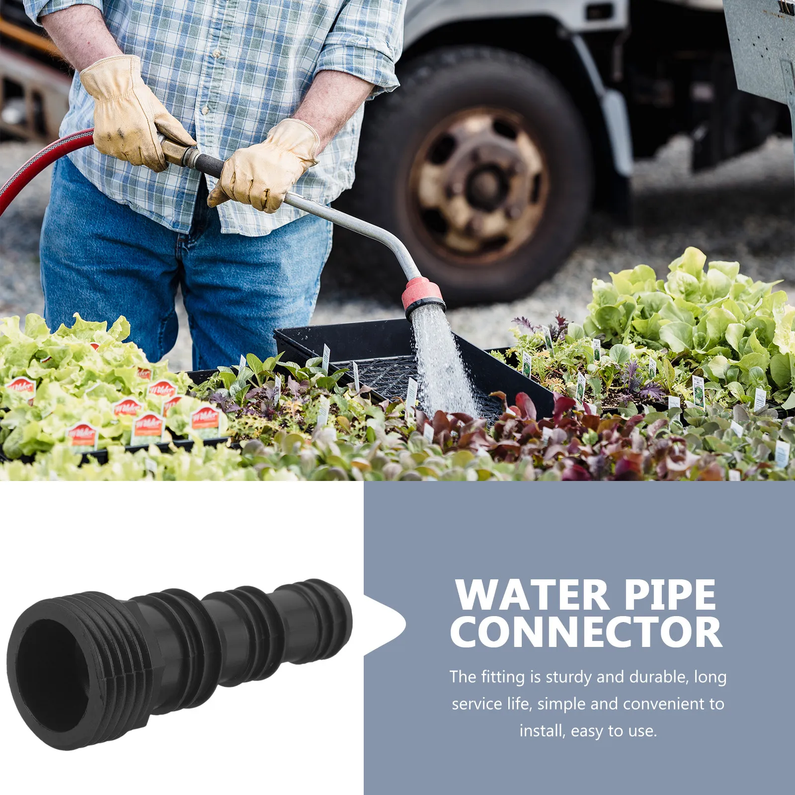 3pcs Quick Connect Hose Fittings Bamboo Shape for Garden Sprinkler Riser 1 2 Inch Durable Water Pressure Washer Nozzle Adapter