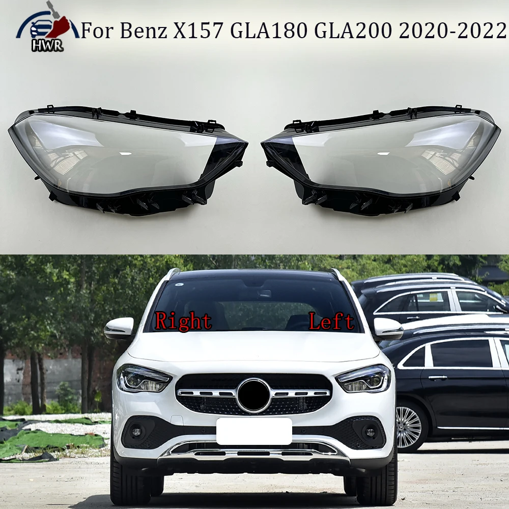 Front Headlight Cover Transparent Headlamp Lamp Shell Replace Original Glasslens For Benz GLA X157 GLA180 GLA200 2020 2021 2022