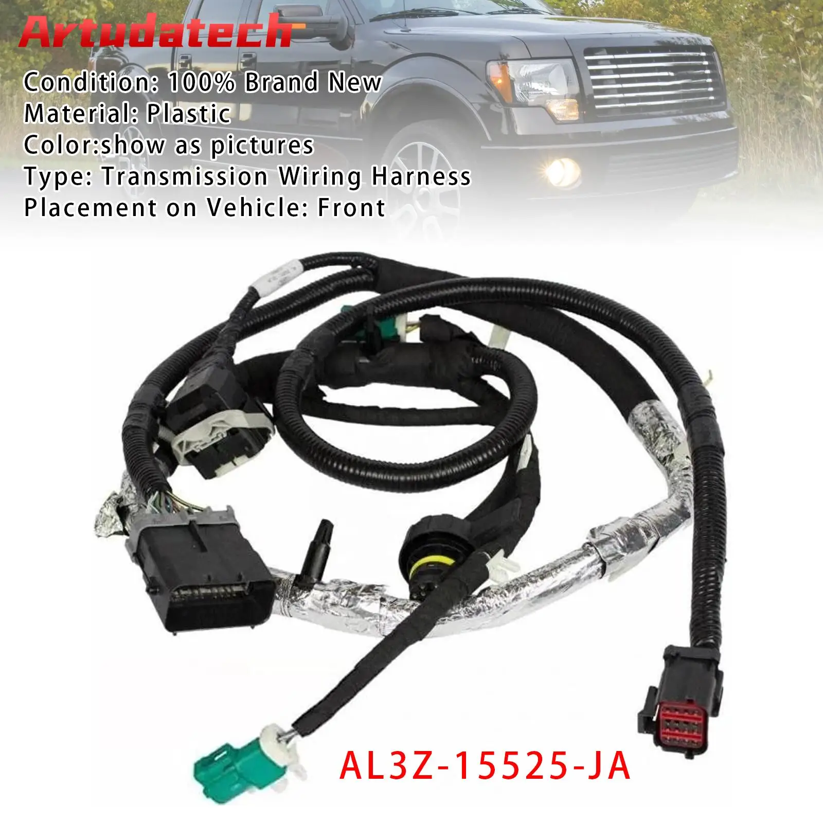 

Artudatech Transmission Wiring Harness AL3Z-15525-JA For Ford F-150 4.6L 5.4L 2010 Car Accessories