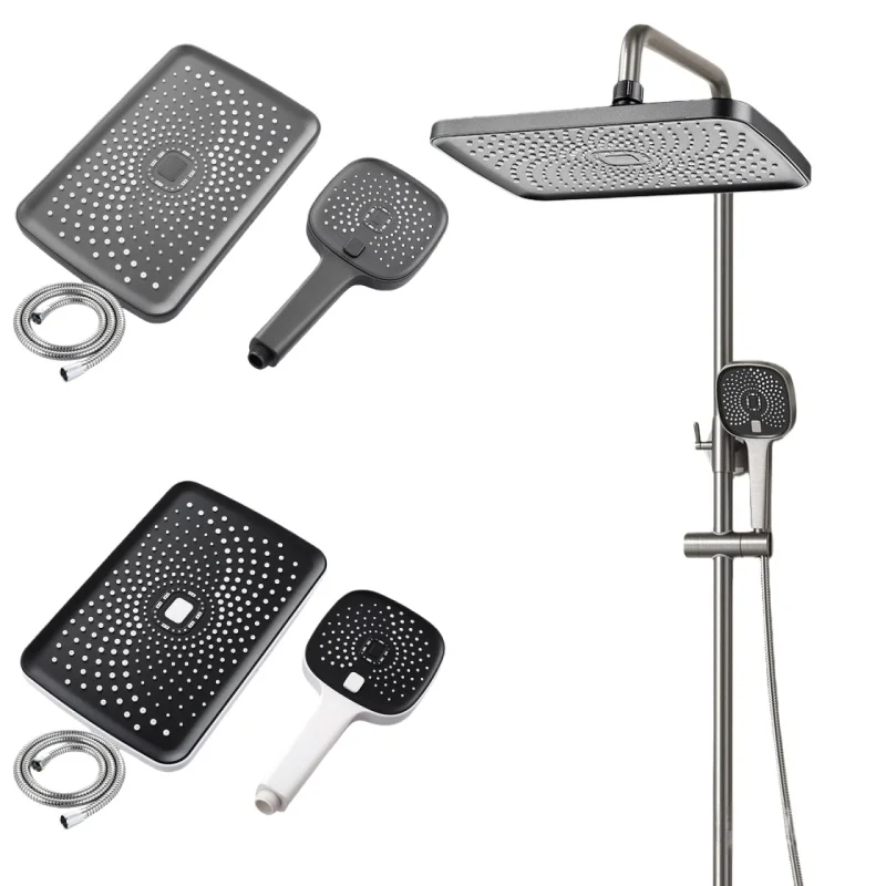 360 ° rotating water-saving shower head top spray pressurized shower head new 12 inch high-pressure shower head high flow
