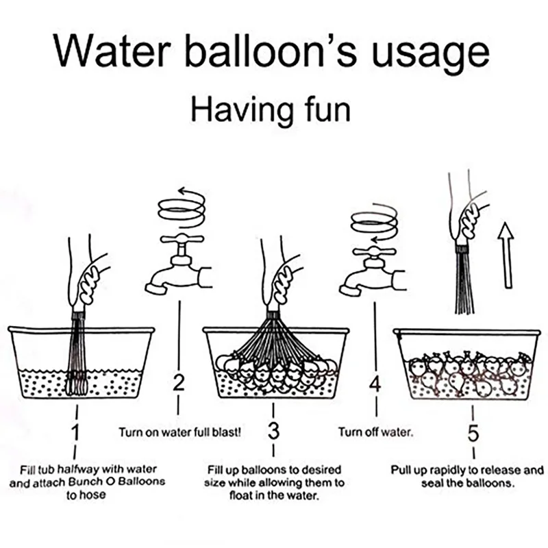 111pcs Water Balloons Quickly Filling Magic Bunch Balloons Bombs Instant Beach Toys Summer Outdoor Fighter Toys For Children