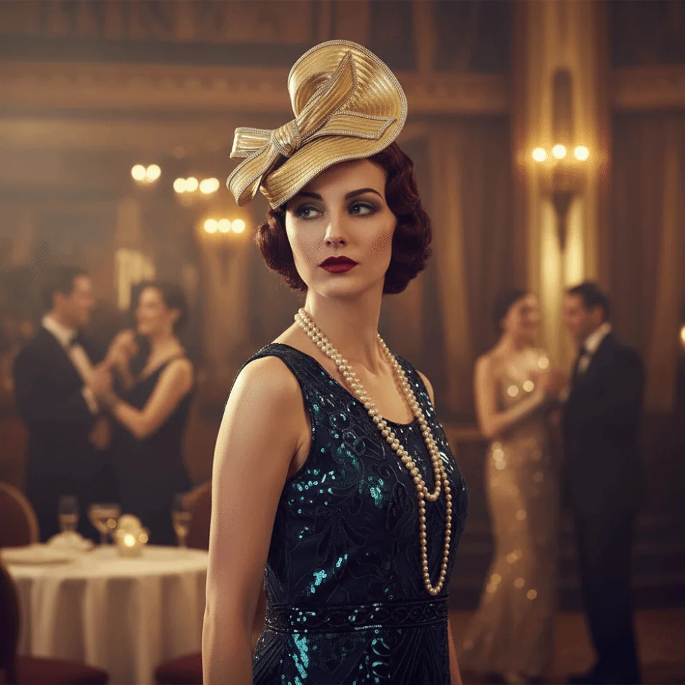 

Exquisite Vintage Fascinator Hat Elegant Bowknot Hair Band Bow Rhinestone Headband Sweet Formal Hat Masquerade Hair Band