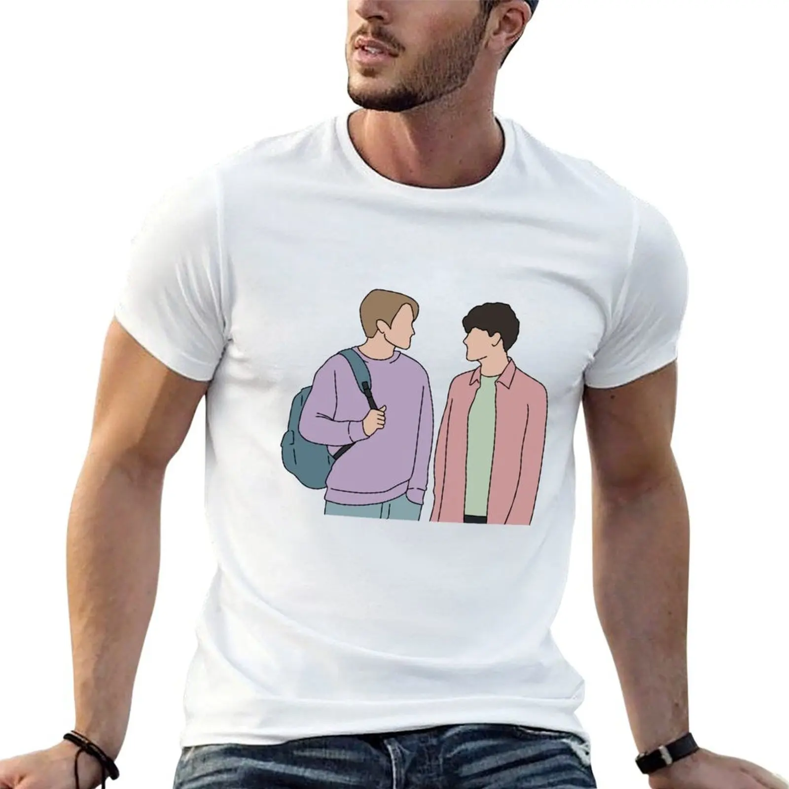 

Nick t graphic Heartstopper shirts T-Shirt man Nelson shirts vintage for cartoon Charlie t man men Spring and for art