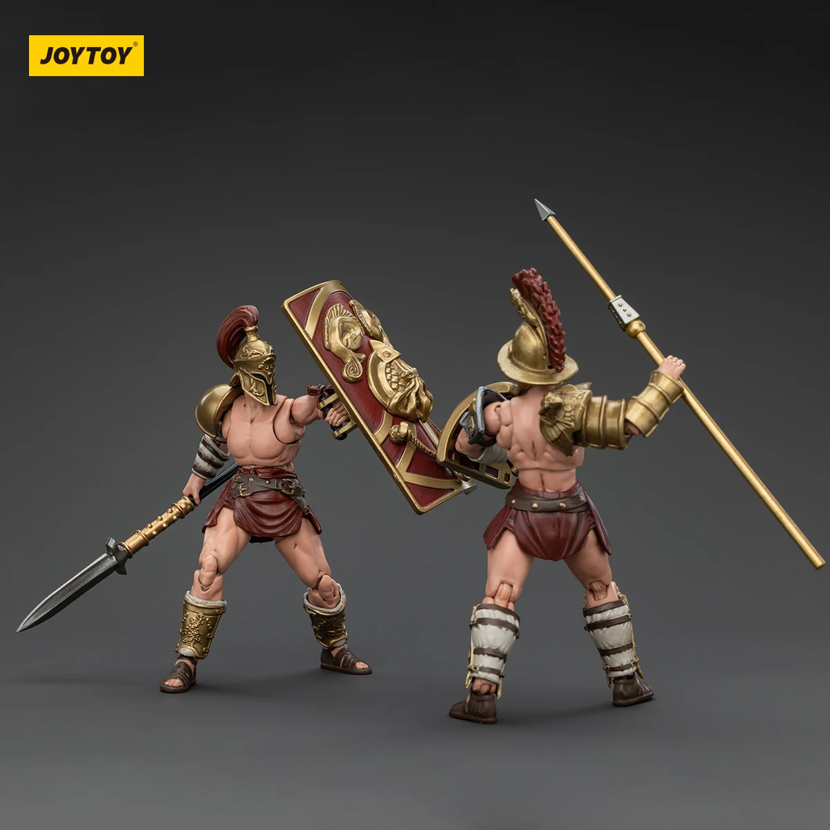 Vorverkauf JOYTOY Römische Gladiator Actionfigur Hasta Thraex Secutor Dimachaerus Retiarius Gladiator Gemeinsame bewegliche Figur Spielzeug