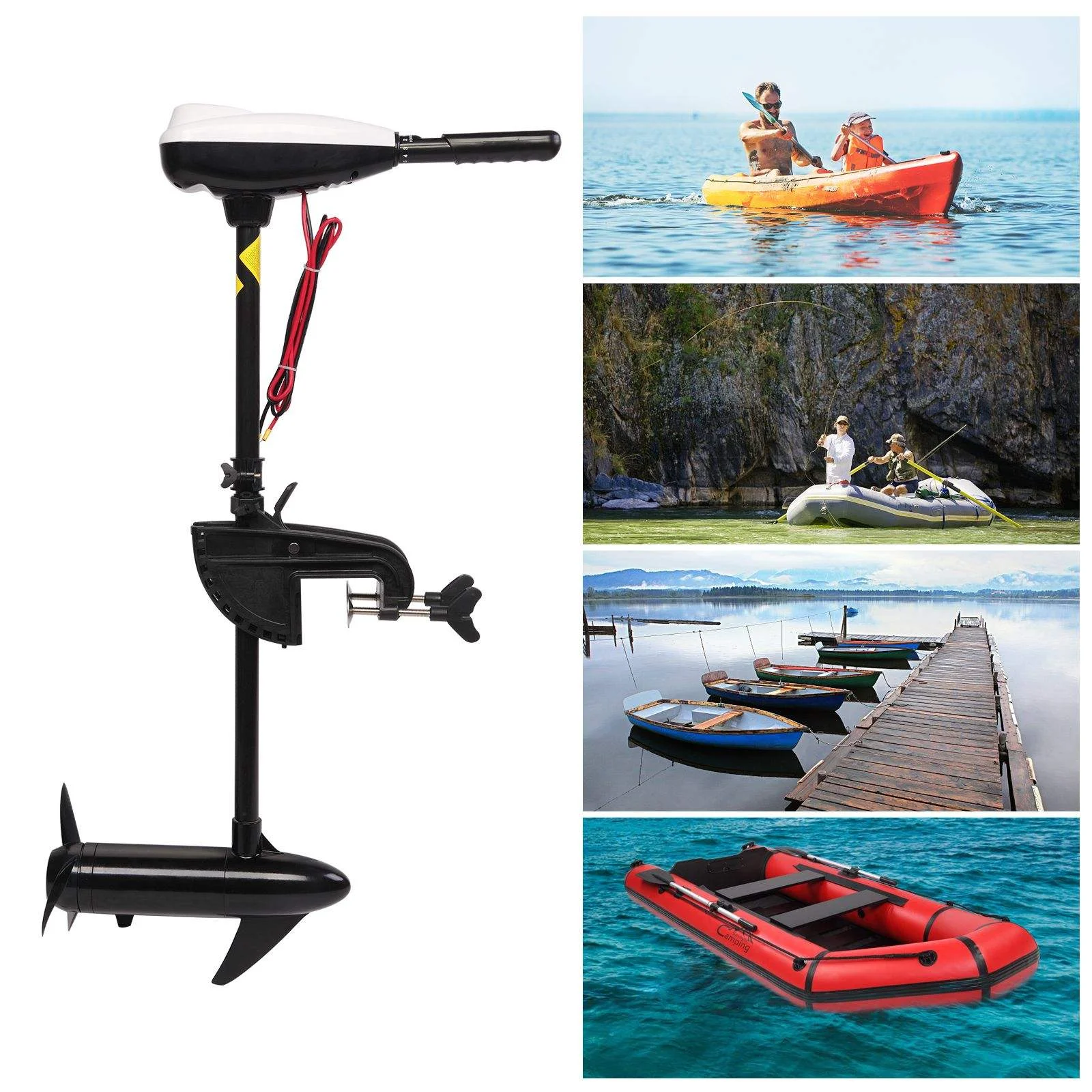 Cheap Price Inflatable Boat Motor 12 V 58 LBS 672W 8 KM/H  Electric Thrust Motor Propeller for Fishing Boat Inflatable Catamaran