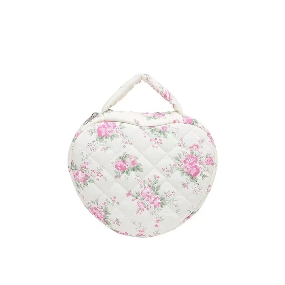 

Portable Handheld Quilting Cotton Makeup Bag Large Capacity Multifunctional Toiletry Storage Pouch Travel Organzier Pouch Women