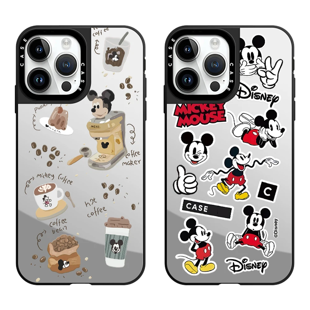 Disney Mickey Mouse  Mirror Phone Case With MagSafe For iPhone 16 15 14 13 12 11 Pro Max Plus Ctue Anti-drop Back Cover