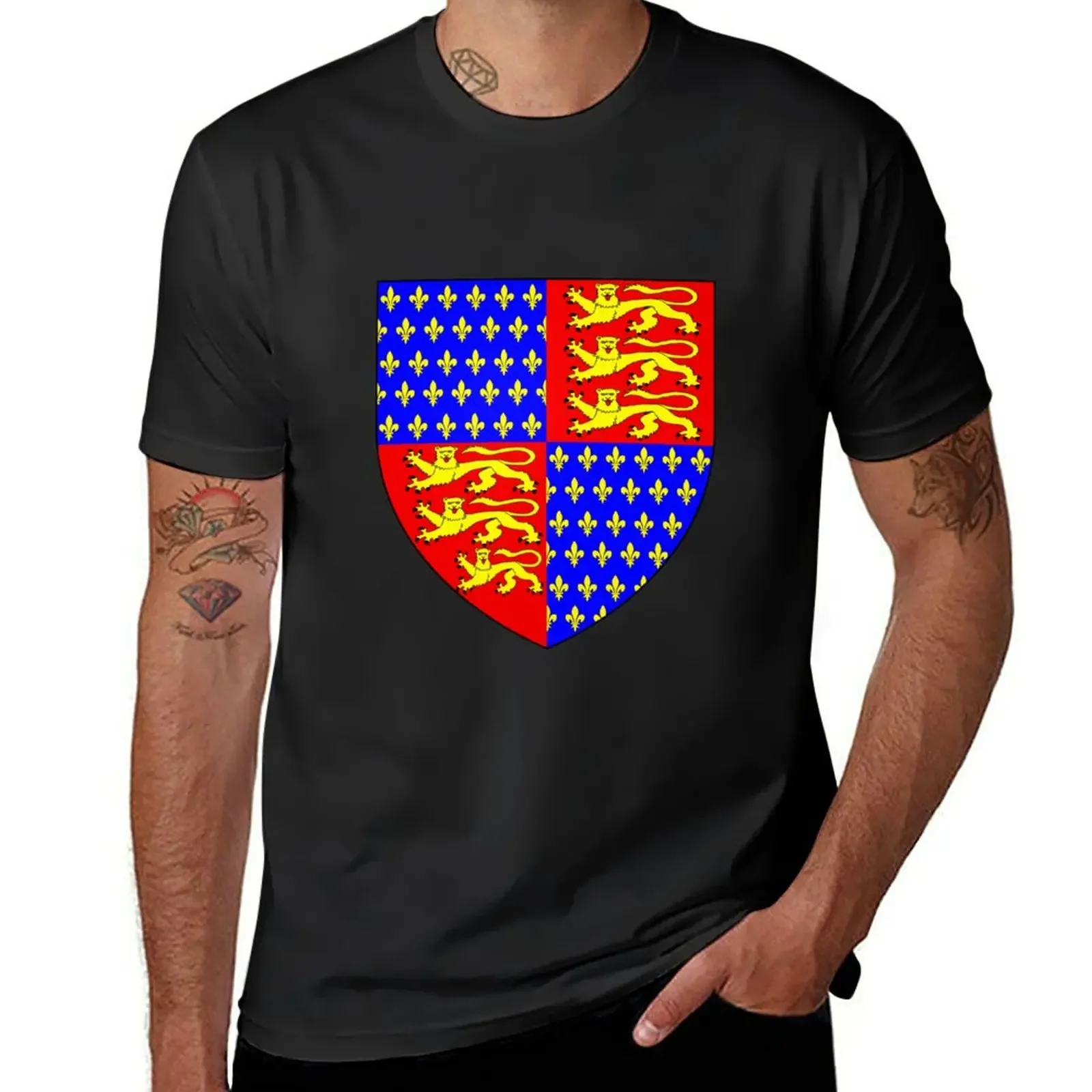 

England's Coat of Arms circa 1340 T-Shirt boys whites customizeds anime clothes korean fashion mens workout shirts