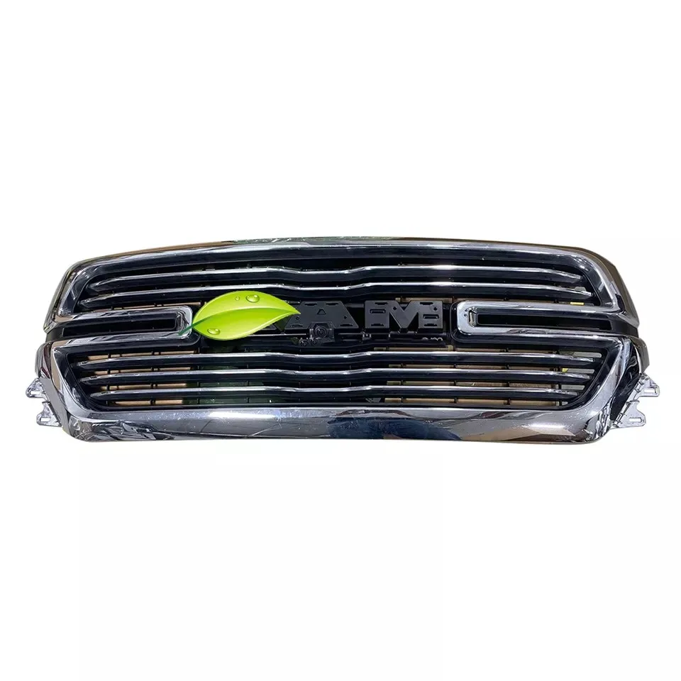 Fit For 2019-2022 Dodge Ram 1500 Replacement Front Chrome Black Grille Upper Mesh Grill