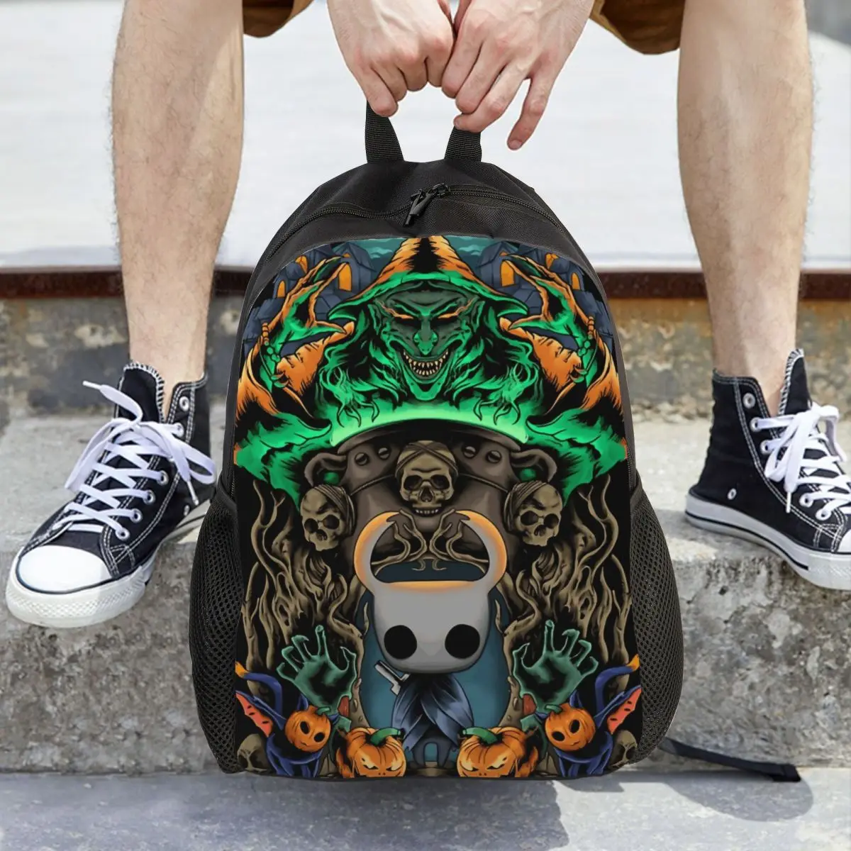 

Хэллоуин и маленький призрак полый рыцарь повседневный рюкзак уличный студенческий пеший туризм дорожный рюкзак для ноутбука компьютерные холщовые сумки