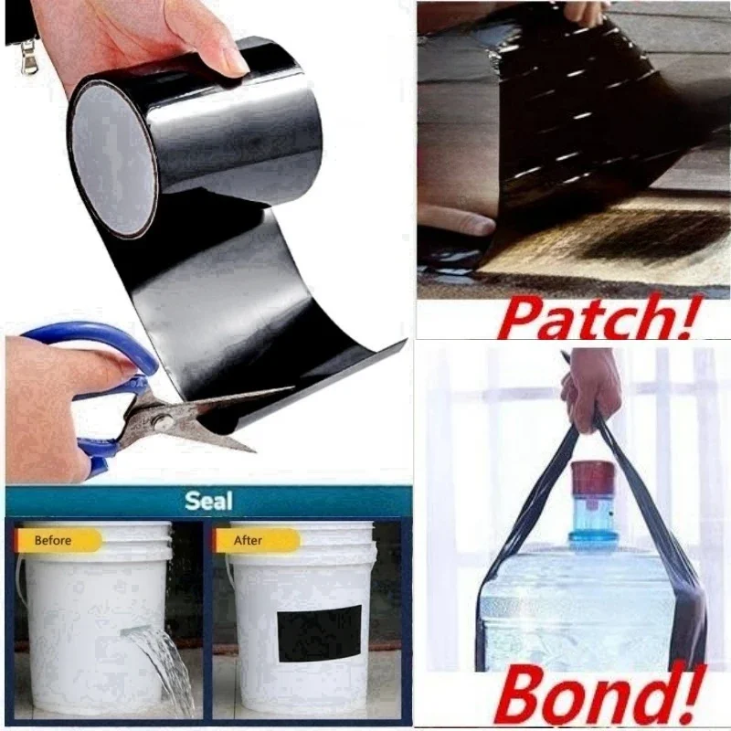 Patch PVC Pipe Super Strong Waterproof Tape Stop Leaks Seal Repair Tape Performance Self Fix Tape Adhesive Insulating Duct