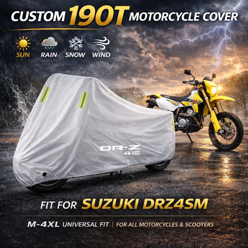 

For Suzuki DRZ400 DRZ400E DRZ400S DRZ400SM DR-Z400 E S SM 2000-2024 DR-Z4S Z4SM Motorcycle Cover Waterproof UV Protective