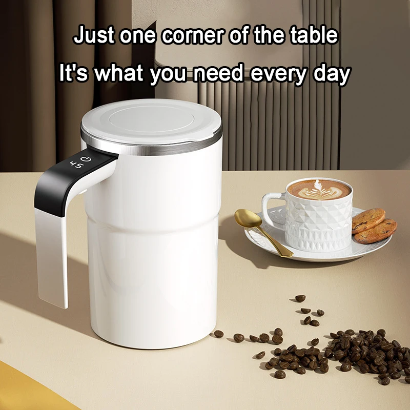 TINSOL جديد المغناطيسي السيارات اثارة صانع القهوة الذكية الكهربائية صب أكثر من صانع القهوة المحمولة البروتين مسحوق خلاط USB شحن #6