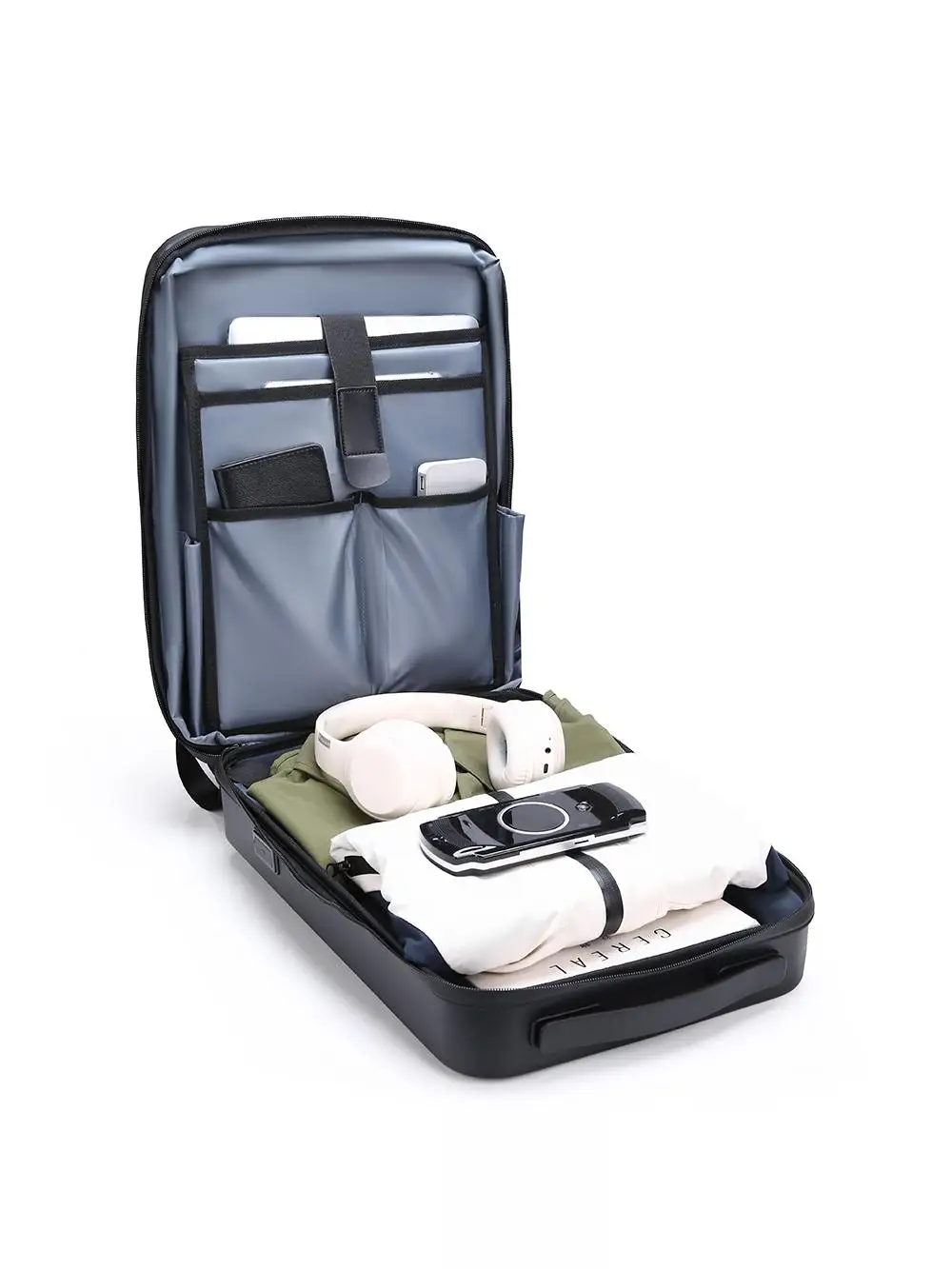 Gng Bapa espandibile per uomo Borsa più carina ad alta capacità Busin Travel Borsa a doppia spalla Funzione esterna Sle