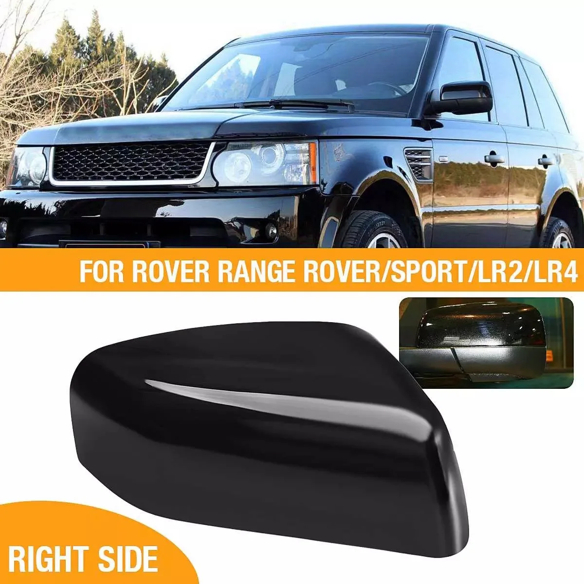 Right Wing Rearview Mirror Cover Side Mirror Caps for Land Rover Discovery 4 Freelander 2 Range Rover Sport 2010-2016