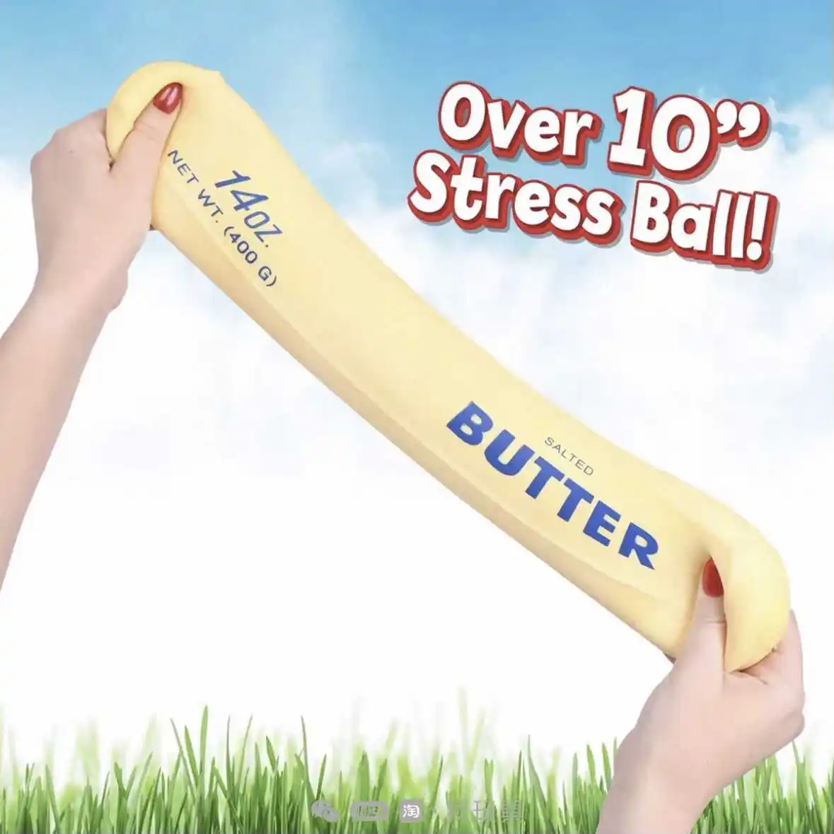 Jumbo Würfel-Käse-Stressball - Großer Formbarer Quetschball Nicht-Springender Fidget-Spielzeug ASMR Sensorisches Anti-Stress-Geschenk für Erwachsene