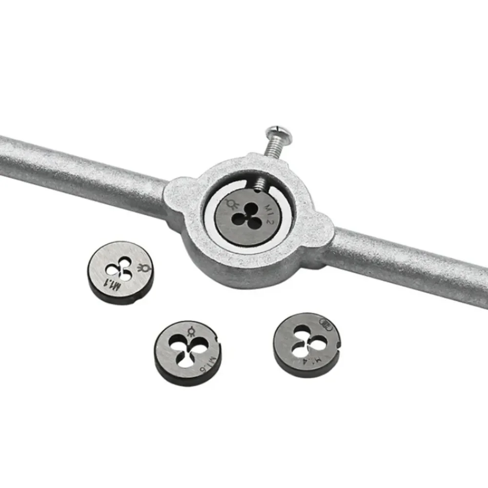 10Pcs Metric Micro Hand Thread Tapping Die Twister Assembly High-speed Steel 6542 Mini Tap Wrench Set M1.1 M1.2 M1.4 M1.6