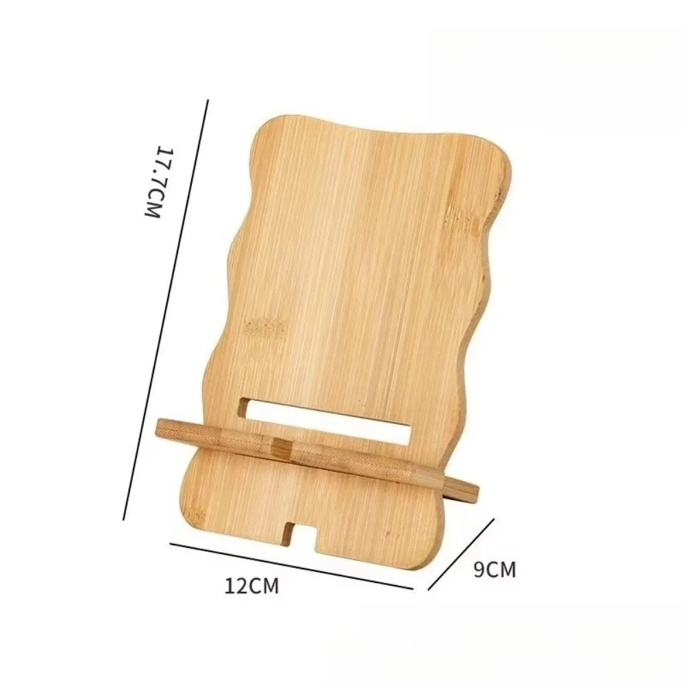 Suporte de madeira para telefone de mesa, suporte multifuncional para tablet, suporte para celular para casa/escritório