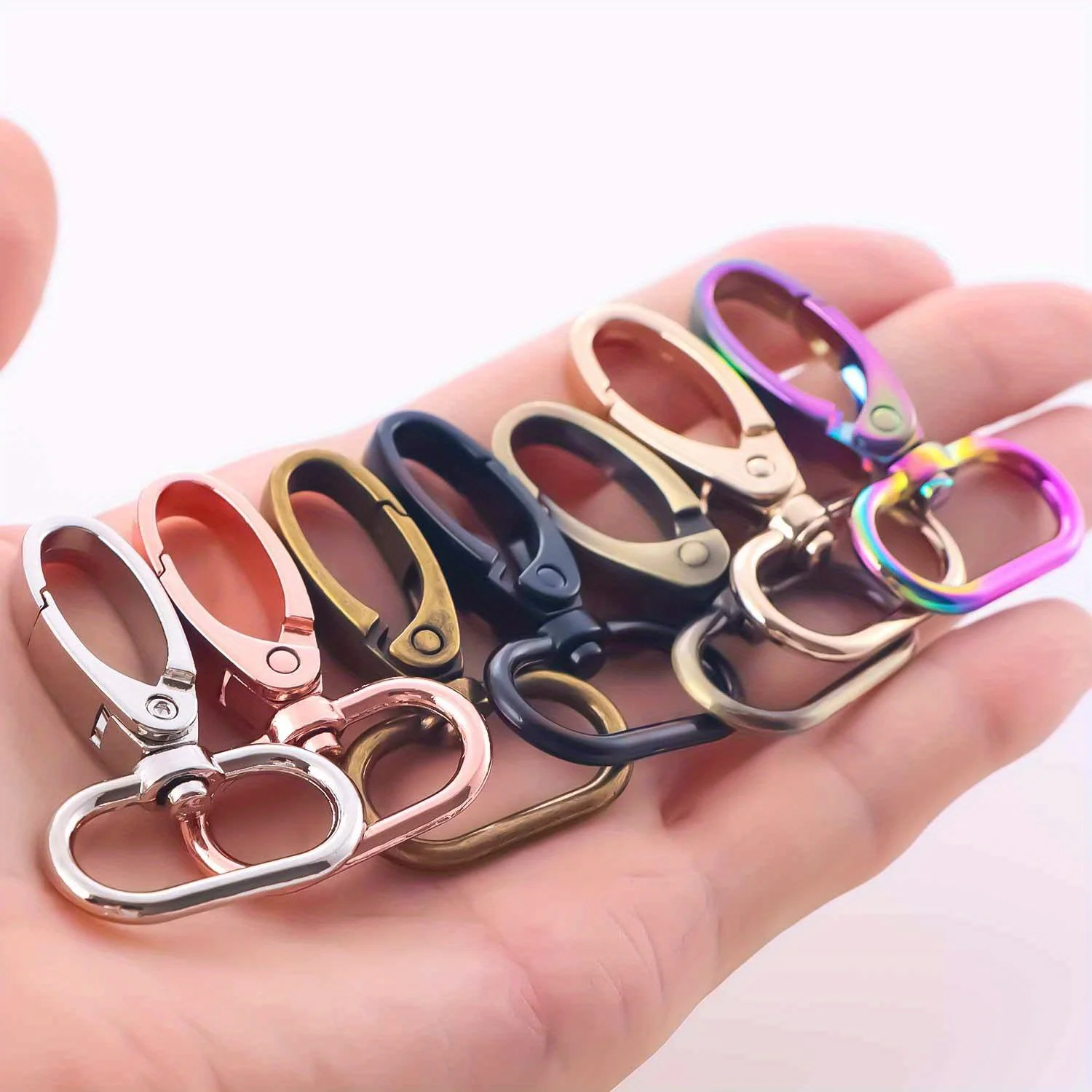 5pcs Swivel Lobster Clasp for Strap Bag Metal Buckles Webbing Belt Snap Hooks Keyring Carabiner DIY Accessories