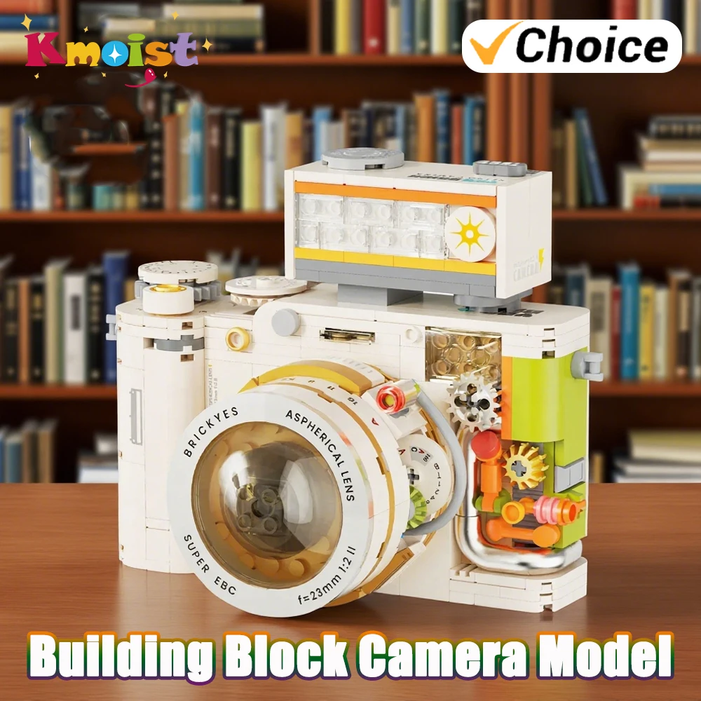 

Camera Series Building Blocks Retro Desktop Ornament for Students Mini Brick Blocks Model Toy Kids Birthday Graduation Gifts Set