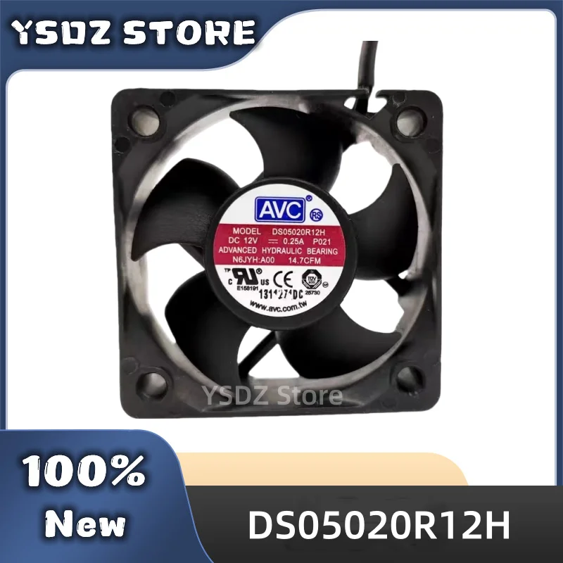 DS05020R12H 2/3/4-wire 50*50*20MM DC12V 0.25A For AVC New Original Cooling fan Fast Shipping