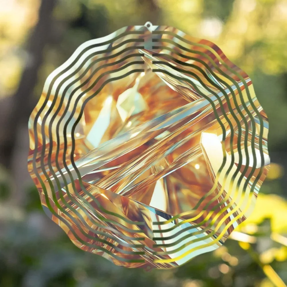 CIFBUY Metal Wind Spinner Outdoor Garden Decor 360 Degree Rotating Patio Balcony Ornament All Season Kinetic Art Gift