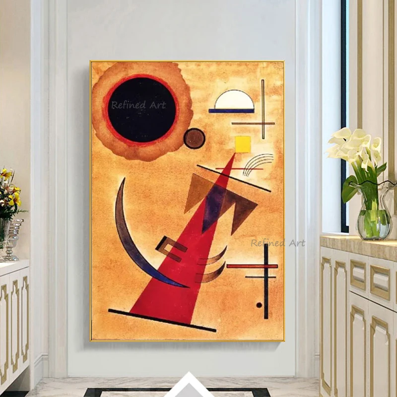 

Hand Painted Oil Painting Canvas Wassily Kandinsky Abstract Geometric Figures Wall Art Home Decor Living Room Bedroom Decoration